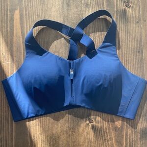 Knix Navy Sports Bra with Front Zip